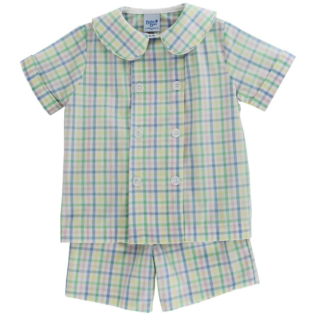 Harlow Plaid - Dressy Short Set | The Bailey Boys, inc