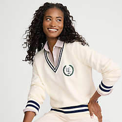 Women's Drifter Cable Vneck Sweater | Lands' End (US)