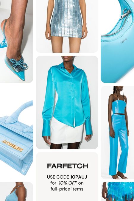 Farfetch wishlist items on light blue

#LTKstyletip #LTKfit #LTKitbag