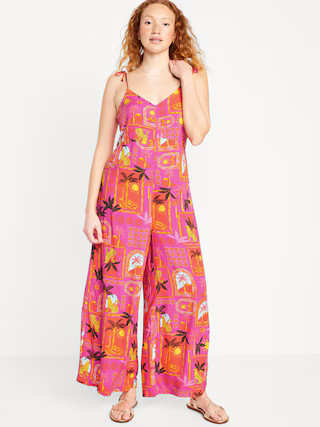 Sleeveless Wide-Leg Jumpsuit | Old Navy (US)