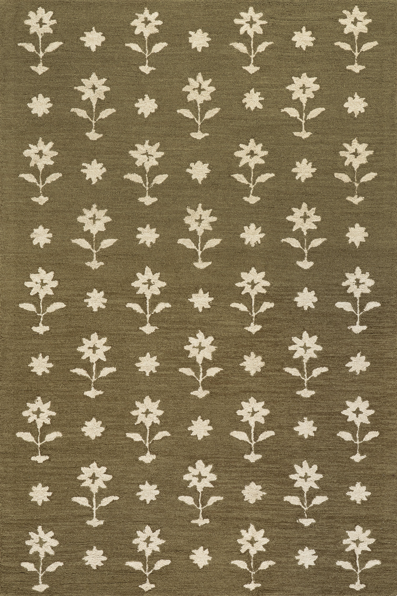 Ella Wool Rug | Olive Green | Shop.app