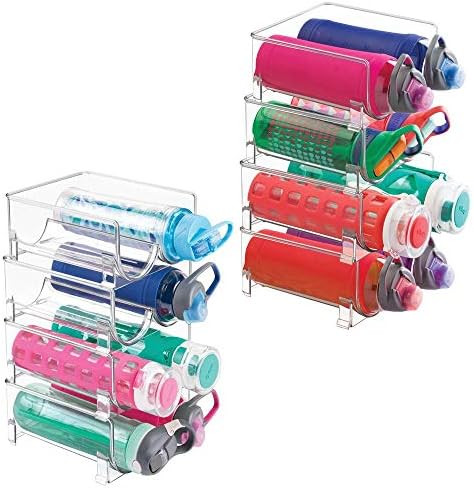mDesign Plastic Freestanding Water Bottle Storage Organizer for Kitchen Countertop, Table, Pantry... | Amazon (US)
