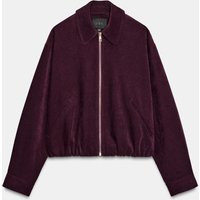 Zara - Volume Bomber Jacket Set - Burgundy - Xs - Woman | Zara UK