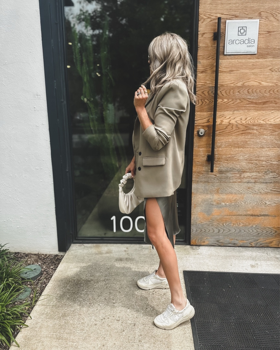 Summer outfit — monochrome look — satin skirt — white sneakers 

#LTKSeasonal #LTKstyletip #LTKFind