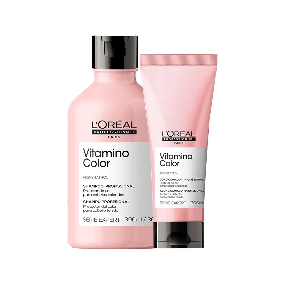 Kit L'Oréal Professionnel  Serie Expert Vitamino Color - Shampoo 300 ml + Condicionador 200 ml | Amobeleza (BR)