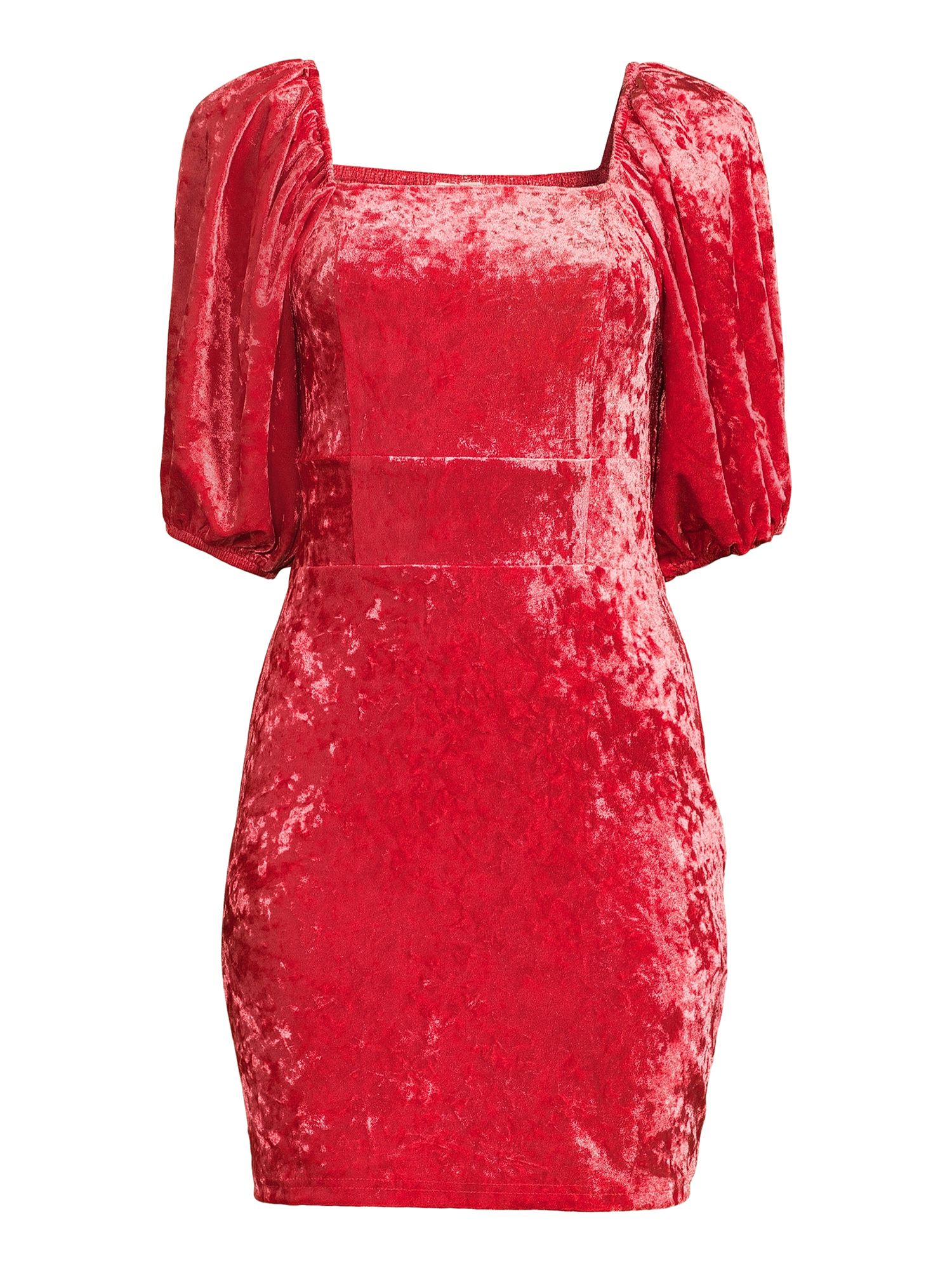 Kendall + Kylie Junior's Crushed Velvet Balloon Sleeve Dress - Walmart.com | Walmart (US)