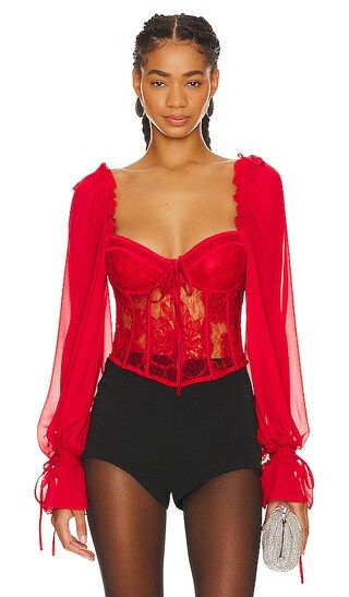 Sade Top in Red | Revolve Clothing (Global)