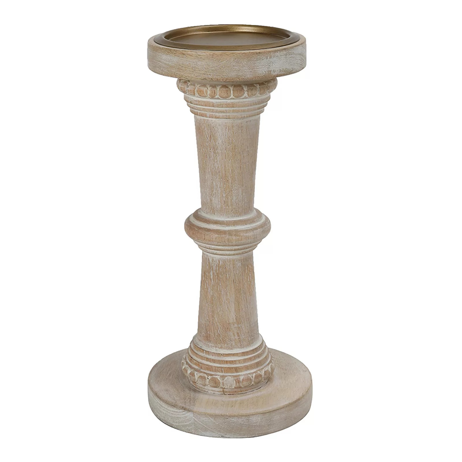 SONOMA Goods for Life Wood Pillar Candle Holder, White, Large | Kohl's