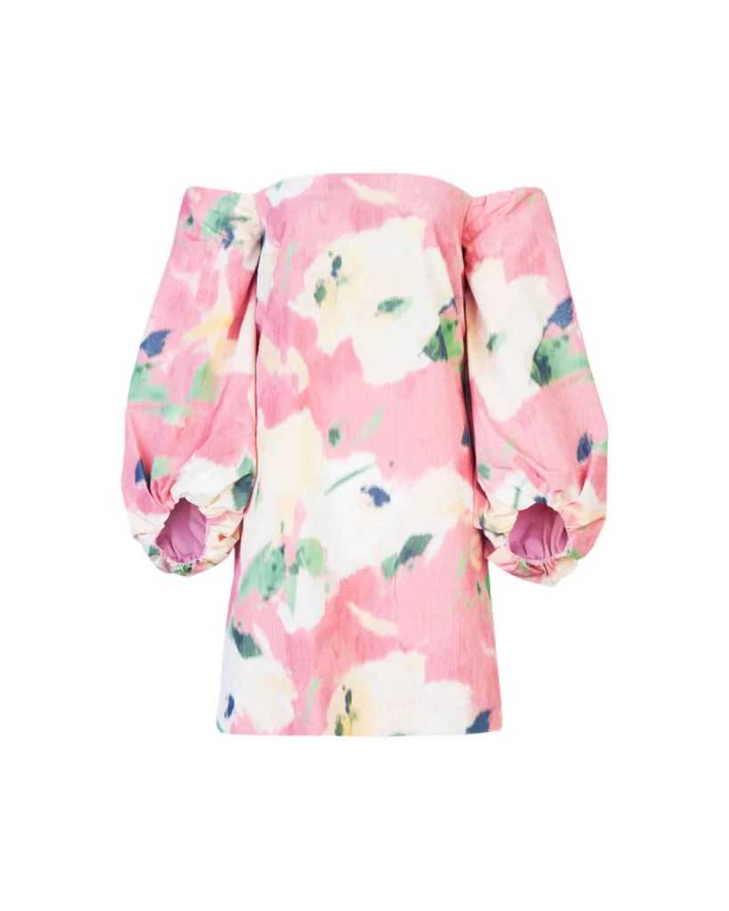 Ashley Dress in Punchy Pink Multi | Over The Moon