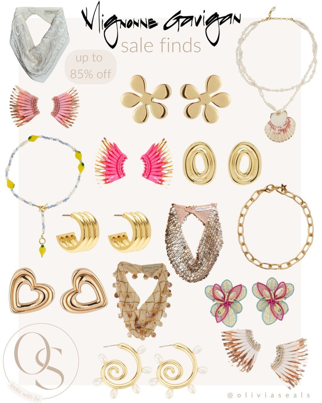 Linking some of my favorite statement earrings + elevated accessories from the Mignonne Gavigan sale (up to 85% off!). These are perfect for summer events, vacay looks, or adding a little fun to any outfit. Hurry it ends at midnight TONIGHT 6/16!!! 💕

#LTKFindsUnder100 #LTKSummerEdit #LTKSaleAlert