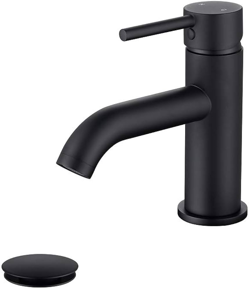 for "black single hole bathroom faucet" | Amazon (US)