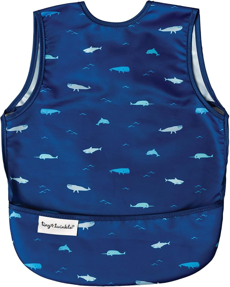 Tiny Twinkle Mess-Proof Apron Bib - Baby & Toddler Smock with Tug-Proof Closure - 6-24 Months | Amazon (US)