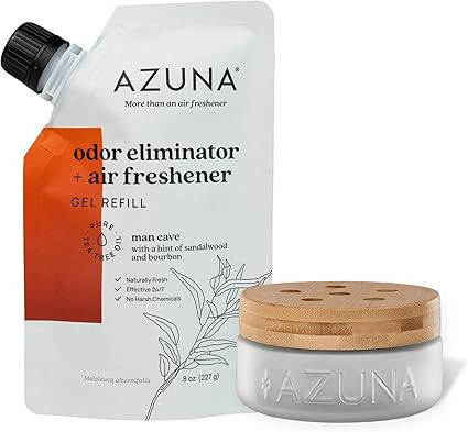 Azuna Air Freshener & Odor Eliminator for Strong Odor | 1 Room Kit Includes (1) Empty Luxe Glass ... | Amazon (US)