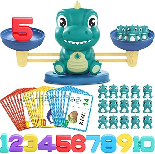 Dinosaur Math Balance Toys - Montessori Toys for 3 Years Old Kids, Learning and Educational Toys ... | Amazon (US)