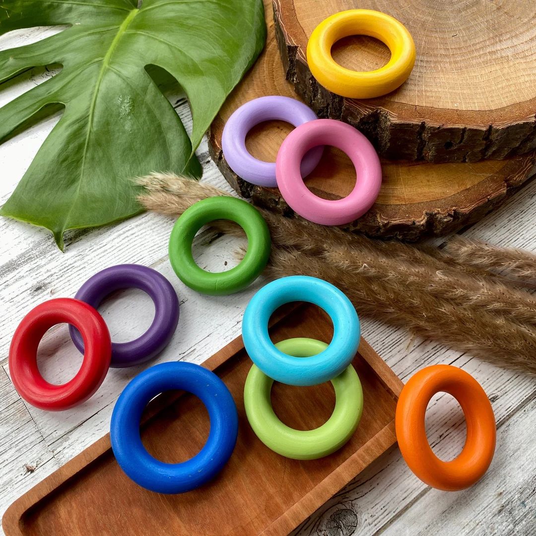 10 Toddler Size Rainbow Rings - Etsy | Etsy (US)