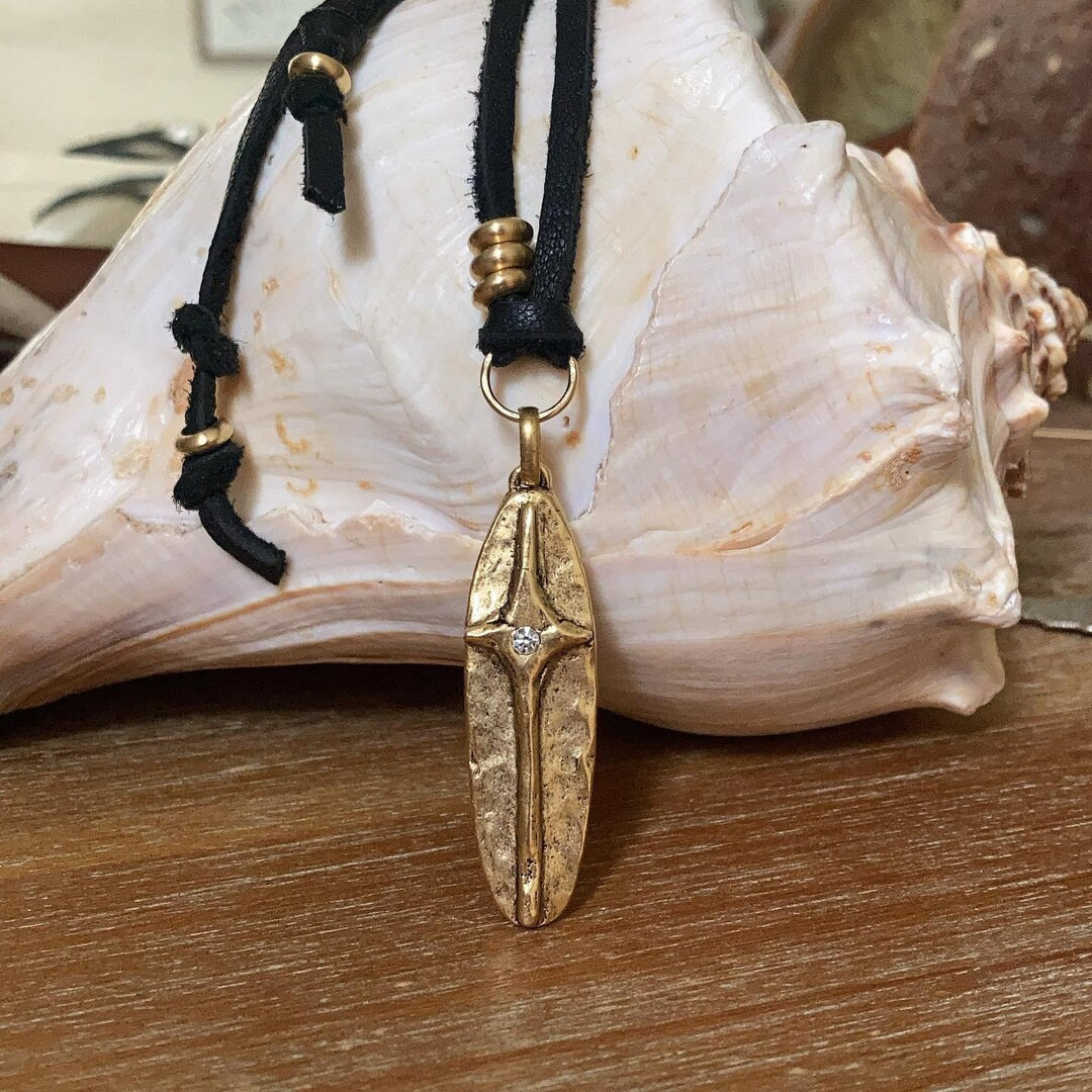 Artisan Cross Necklace, Gold Cross Necklace, Hammered Cross Necklace, Keep the Faith Necklace - E... | Etsy (US)