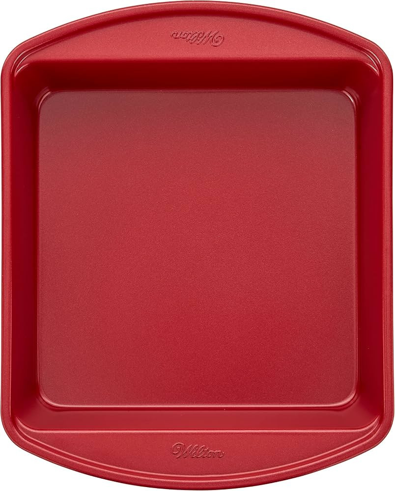 Wilton Non-Stick Christmas Red Square Cake Pan, 8 x 8-Inch | Amazon (US)