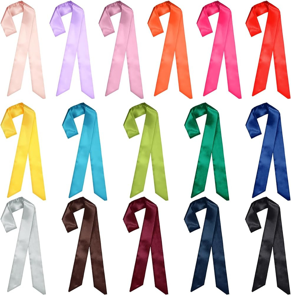 Geyoga 16 Pack Hair Ribbons for Women 40 Inches Neck Scarf Purse Handbag Handle Ribbon Hair Scarf... | Amazon (US)