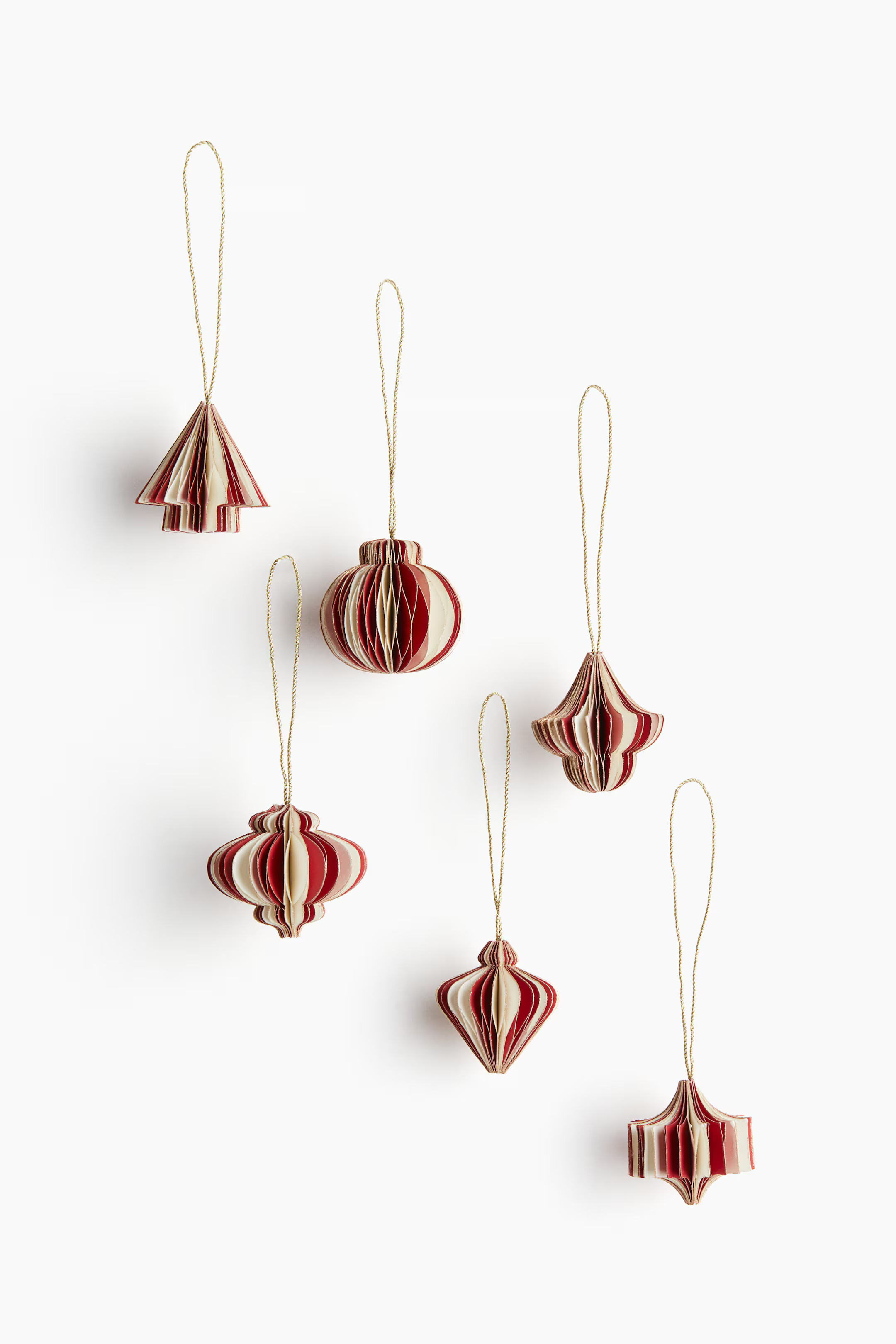 6er-Pack Papierdekorationen - Rot/Gestreift - Home All | H&M AT | H&M (DE, AT, CH, NL, FI)