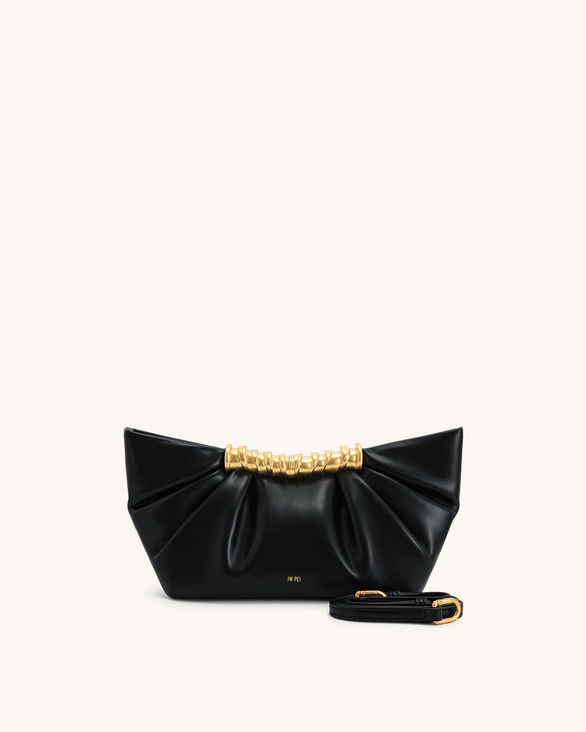 Leia Pleated Clutch - Black | JW PEI US