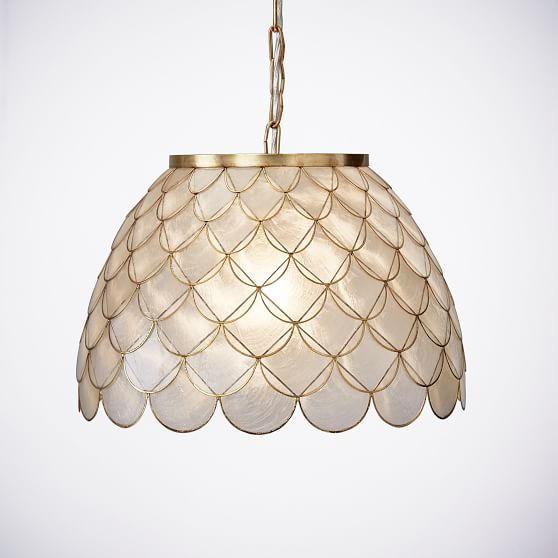 Scallop Capiz Pendant | Pottery Barn Teen