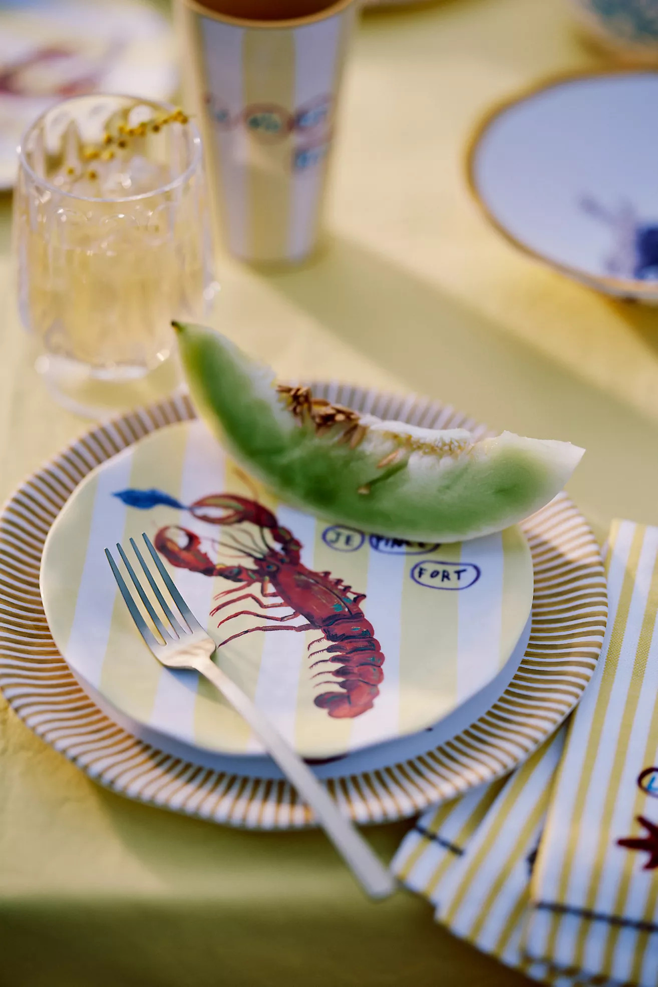 Nathalie Lete By the Sea Melamine Dessert Plate | Anthropologie (US)