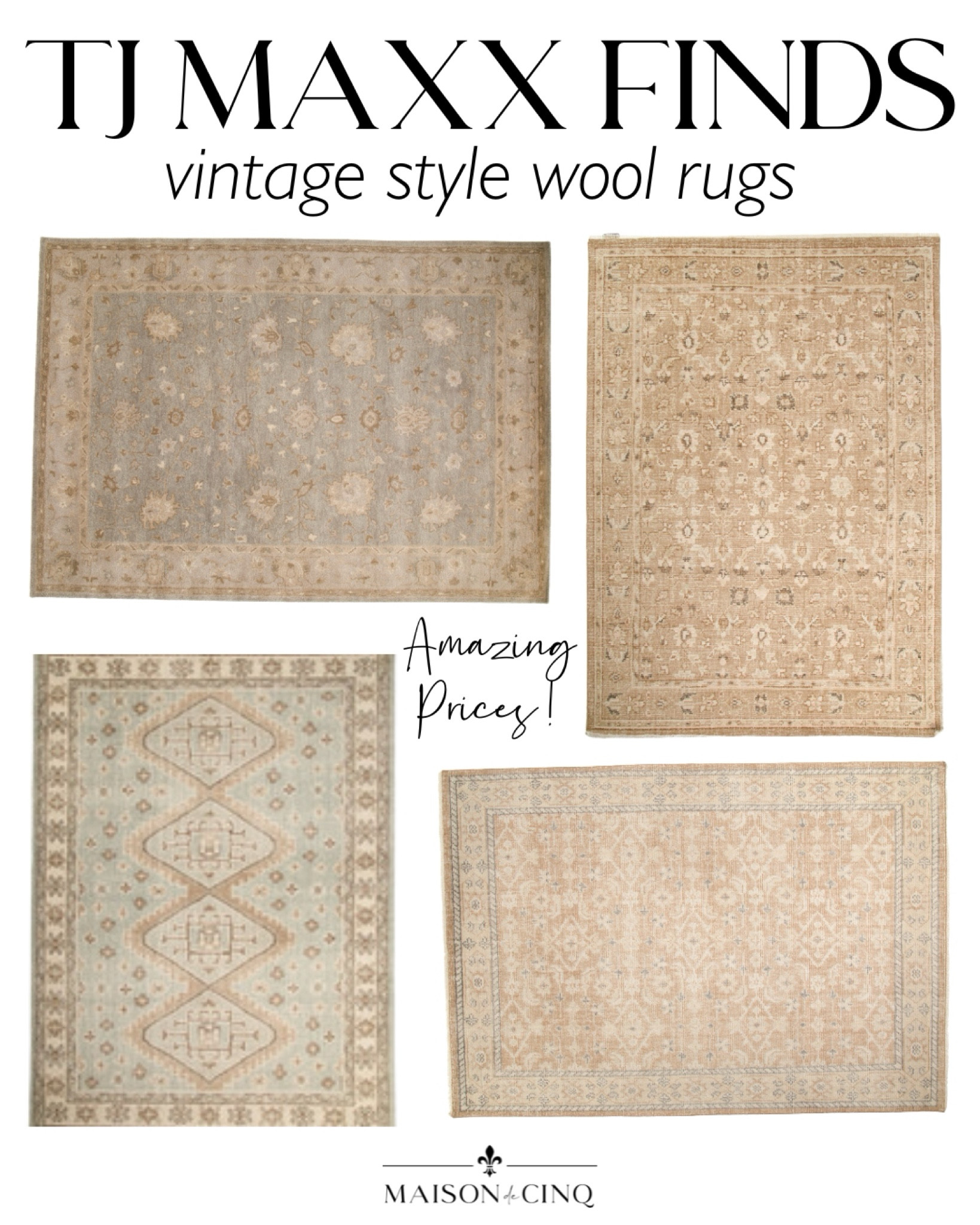 Amazing vintage-style wool rugs for a steal! Snag these before they’re gone!

Home decor, area rugs, living room decor, bedroom decor 

#LTKHome