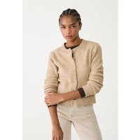 Stradivarius Button-up knit cardigan Mid beige L | Stradivarius (UK)