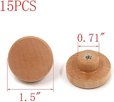 MY MIRONEY Round Wood Cabinet Knobs Pulls Handles 1.5" Diameter Hardware Furniture Drawer Knobs D... | Amazon (US)