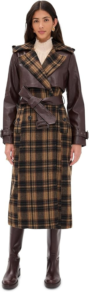 Avec Les Filles Women's Oversized Maxi Combo Trench Coat | Amazon (US)