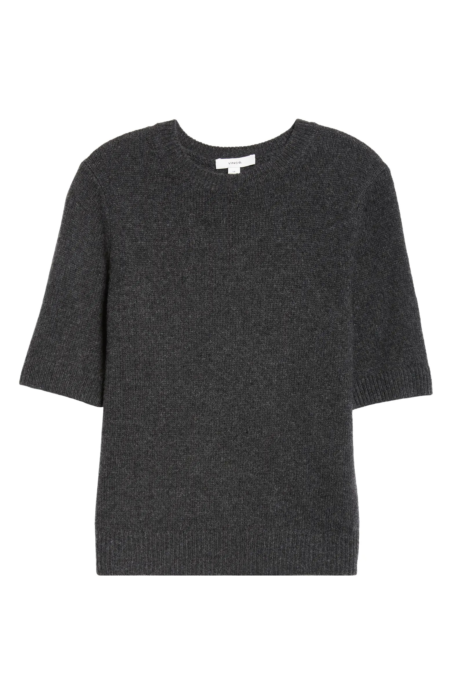 Vince Short Sleeve Wool & Cashmere Sweater | Nordstrom | Nordstrom