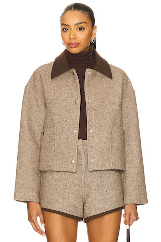 Ingrid Jacket in Brown | Revolve Clothing (Global)