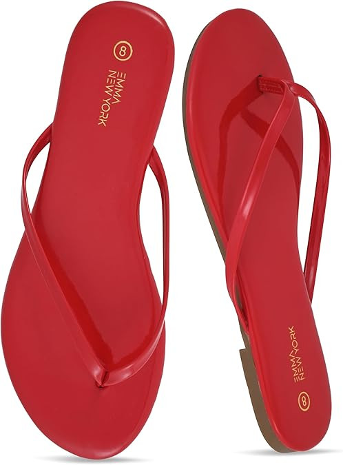 Summer Sandals Flip Flops for Women Vegan Leather Thong Trendy 2025 Dressy Cute Silver | Amazon (US)