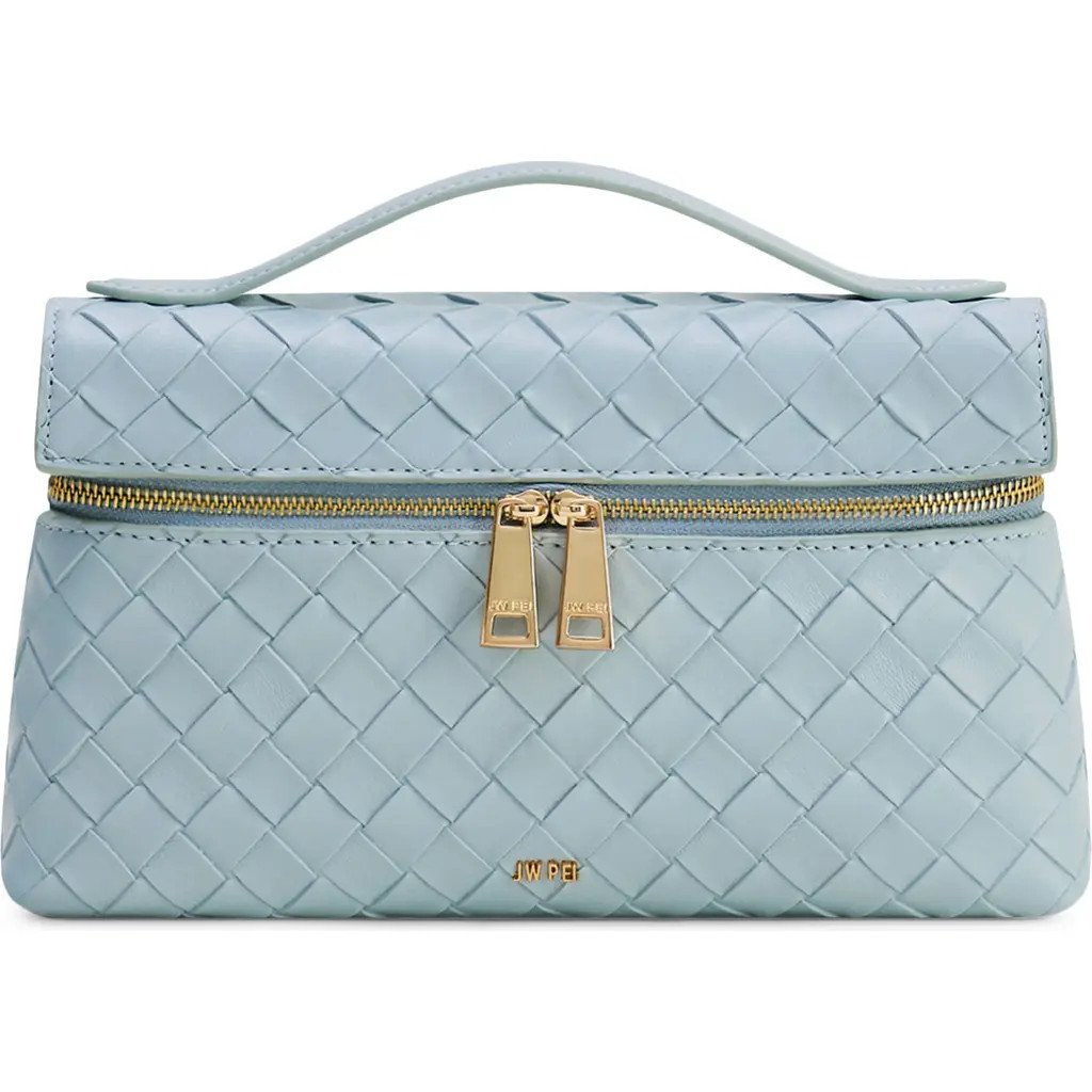 JW PEI Thea Woven Faux Leather Top Handle Crossbody Bag in Blue at Nordstrom | Nordstrom