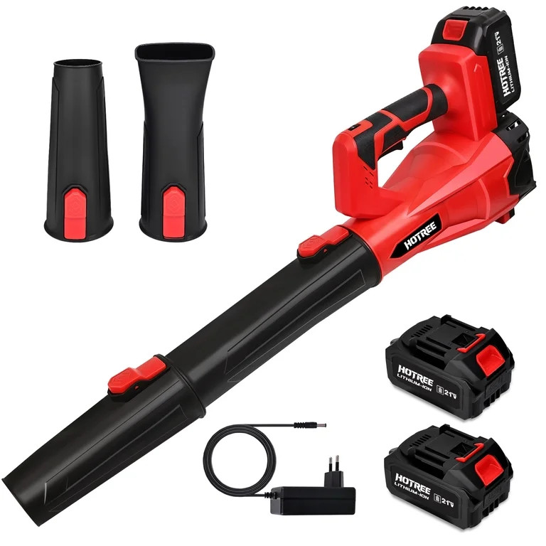 HOTREE Cordless Electric Leaf Blower, 480CFM/160MPH, 6 Speed Mode with 2 Batteries for Lawn, Pati... | Walmart (US)