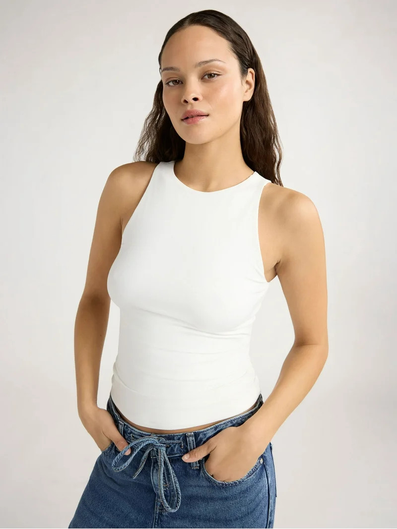 Scoop Women's High Neck Contour Tank Top, Sizes XS-XXL | Walmart (US)