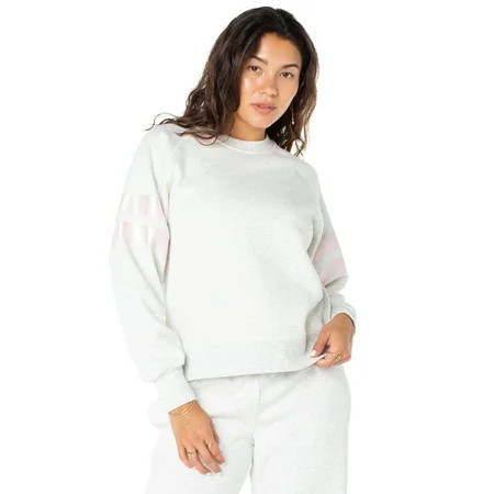 Celebrity Pink Women s Satin Stripe Crew Neck Sweatshirt Sizes XS-XXXL | Walmart (US)