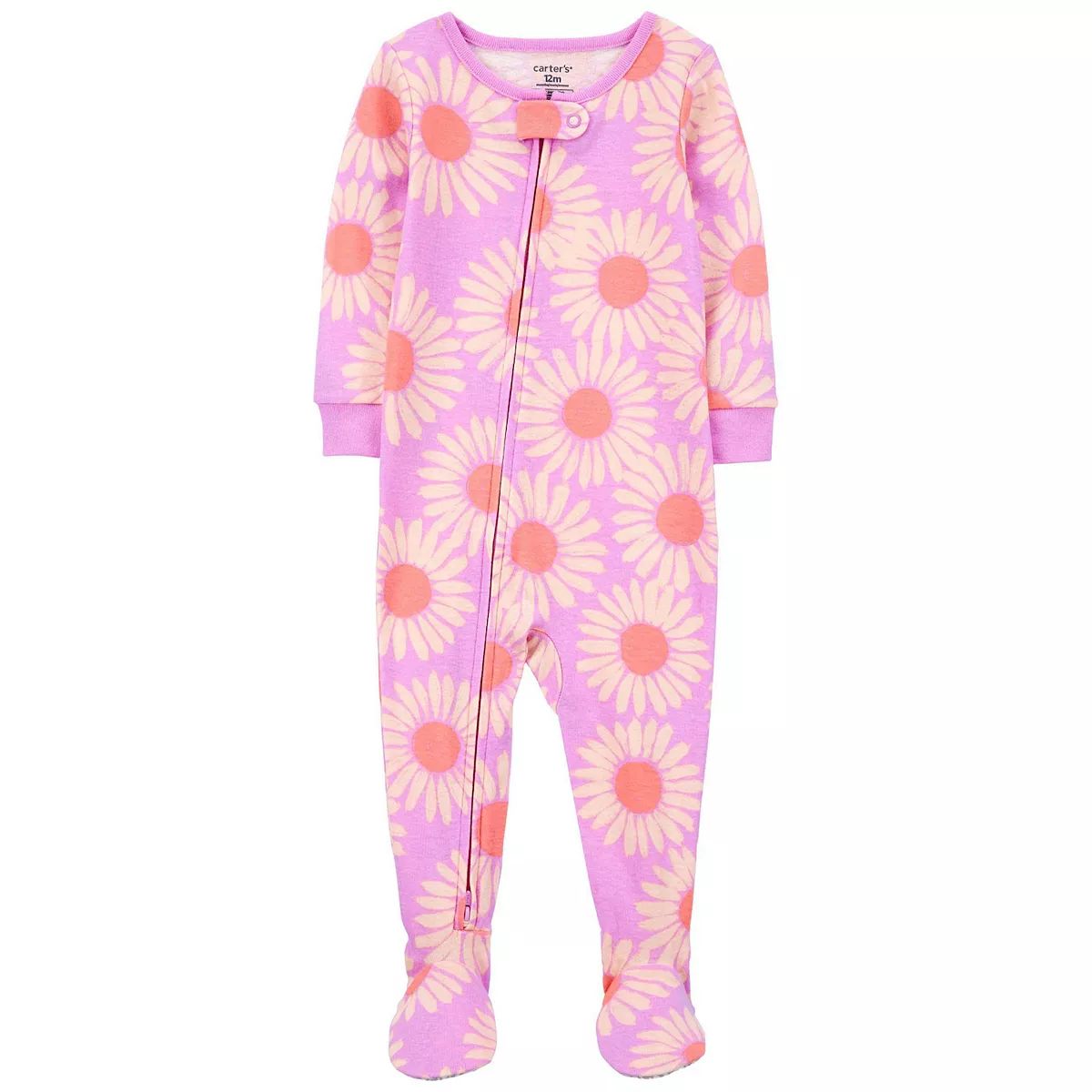 Baby & Toddler Girl Carter's Daisy One-Piece Footed Pajamas | Kohl's