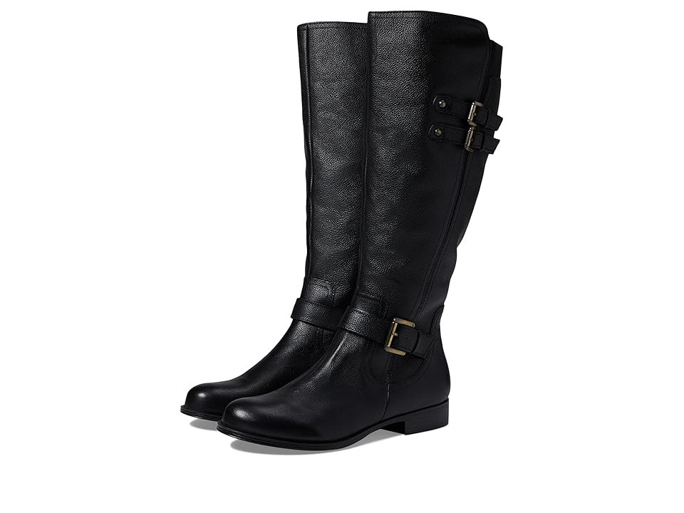 Naturalizer Jessie Wide Calf Women's Boots Black Wide Calf Leather : 6.5 M (B) | Zappos