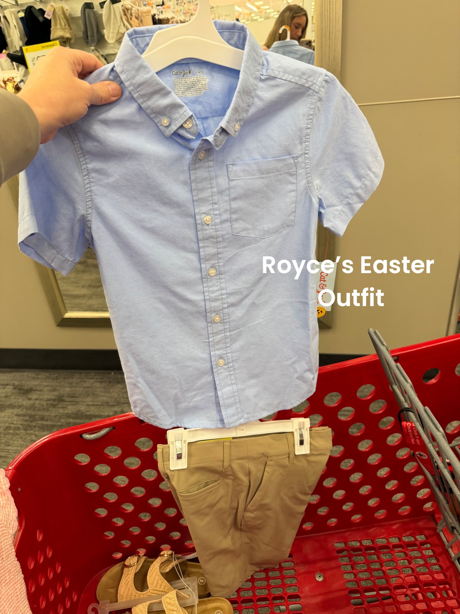 This little boys Easter outfit from Target is such a classic 😍 The light blue button-down paired with the tan chinos is perfect for church, family photos, or brunch.

I love that you can dress this up with loafers or keep it casual with sandals and it still looks put together 🙌🏼 Plus, these are pieces he can rewear all spring and summer.

Affordable, easy, and such a cute put-together look without overthinking it 👏🏼

boys Easter outfit | toddler boy outfit | boys spring outfit | Target boys clothing | boys button down shirt | toddler chinos | boys dress outfit | Easter outfit boys