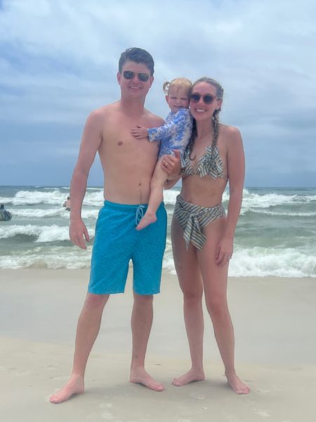 My exact Anthropologie swim suit is sold out but I linked Ty’s Peter Millar magic print shorts. So cool! When they get wet, a print shows up. He wears medium. Emma is in the 2T rashguard 

#LTKfamily #LTKswim #LTKSeasonal