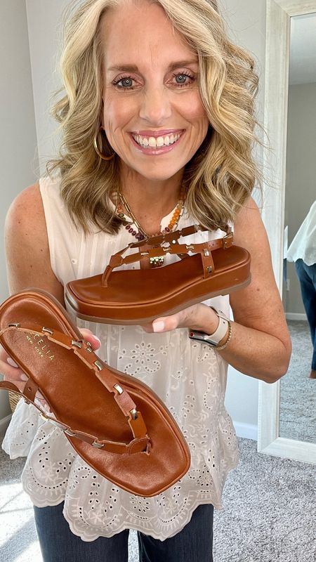 Loving these sandals. They’re comfortable and look cute with everything 
Use code COAST fir 15% off 

#LTKover40 #LTKshoecrush #LTKstyletip