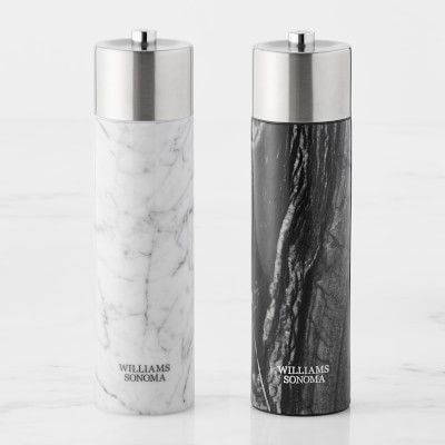 Williams Sonoma Signature Salt & Pepper Mills, Marble | Williams-Sonoma