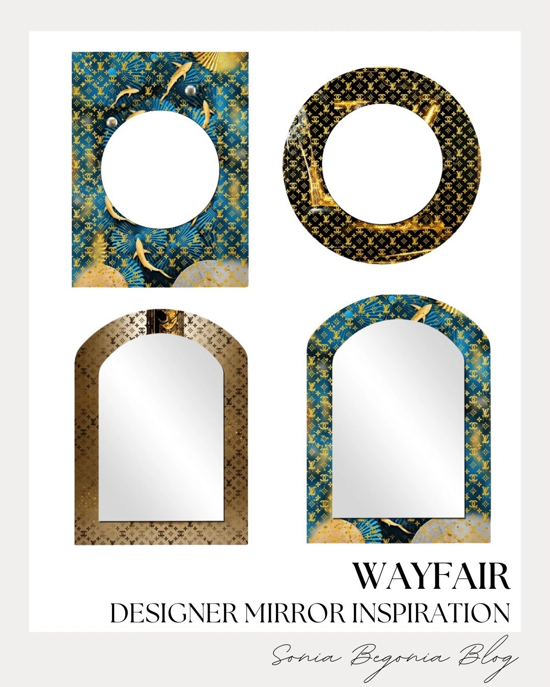 Wayfair Designer Mirrors! ✨

Elevate your home aesthetic with these stunning, designer-inspired mirrors from Wayfair—many under $50! 🪞

I am obsessed with the high-fashion, maximalist vibe of these pieces. Featuring iconic luxury patterns and bold gold accents, these arched and round mirrors are true statement makers. I love how the vibrant blues and classic neutral monograms add instant personality to a gallery wall or vanity. It is the perfect way to achieve a curated, high-end look on a budget!

#WayfairHome
#MirrorMirror
#DesignerInspired
#HomeDecor
#WayfairFinds
#GlamHome
#InteriorDesign
#WallDecor
#AestheticHome
#LuxuryStyle
#HomeStyling
#LTKHome
#WayfairStyle
#HomeRefresh
#ChicSpace

#LTKHome