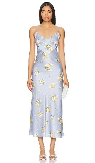 Malinda Slip Dress in Baby Blue Floral | Revolve Clothing (Global)