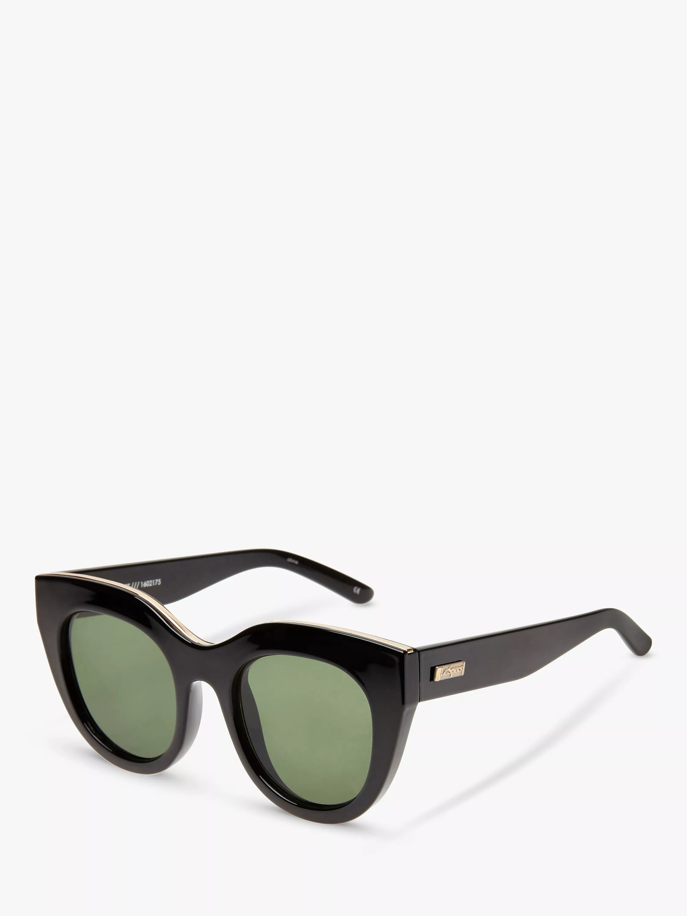 Women's Air Heart Cat's Eye Sunglasses, Black | John Lewis (UK)