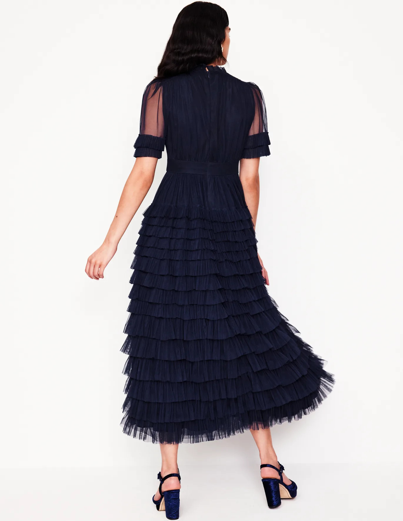Tiered Ruffle Tulle Dress | Boden UK