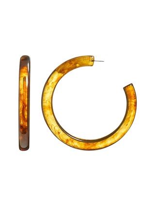 Tubular Resin Hoop Earrings | Banana Republic (US)