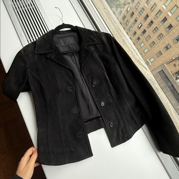 PRADA VINTAGE BLACK SUEDE JACKET | Poshmark