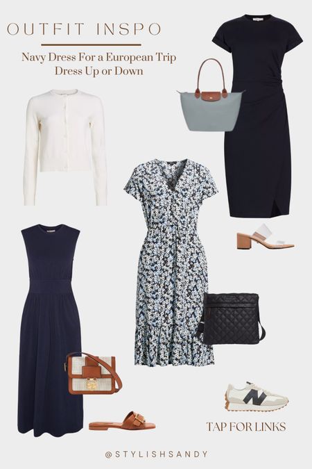 I received a request for navy dresses to wear up or down on a European trip.  Here are three options! 

#vacation #dresses #soes #bag

#LTKover40 #LTKitbag #LTKtravel